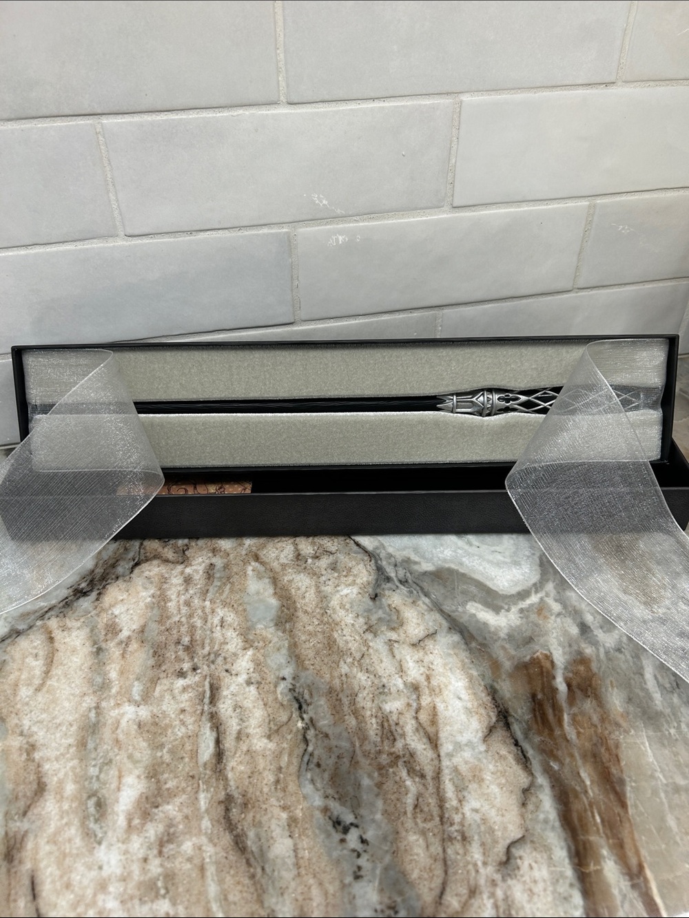 Harry Potter 2nd (second) generation interactive wand - black/silver. Like new